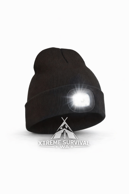 LED Beanie Hat – Rechargeable Headlamp Beanie for Camping, Work & Winter Use