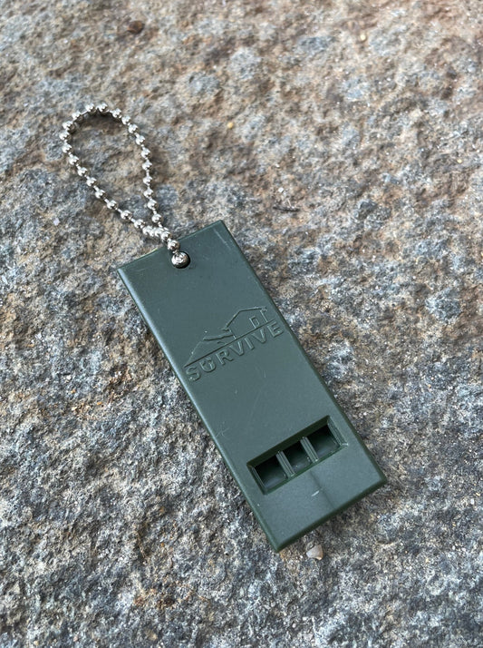 High decibel survival whistle
